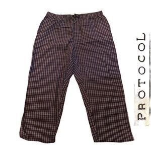 Pajama Pants by‎ Protocol - Plaid, Size L
